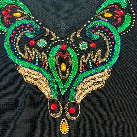 VINTAGE DIANA MARCO Sequined SWEATER - Picture 11 of 16